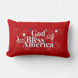 Pillow för Välsigna dig Amerika Lumbarkudde