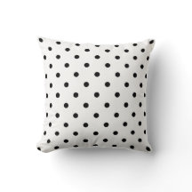 Pillow för vit/svart Polka dots