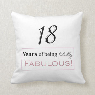 Pillow Gift 18:e födelsedagen Kudde