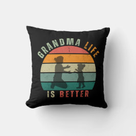 Pillow - Grandma Life är bättre Kudde