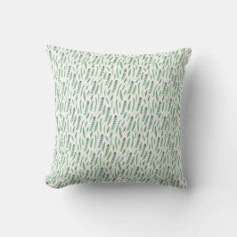 Pillow - Green Leaves Pattern Kudde