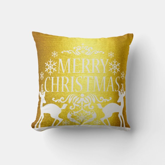 Pillow Guld God jul Kudde (Framsida)