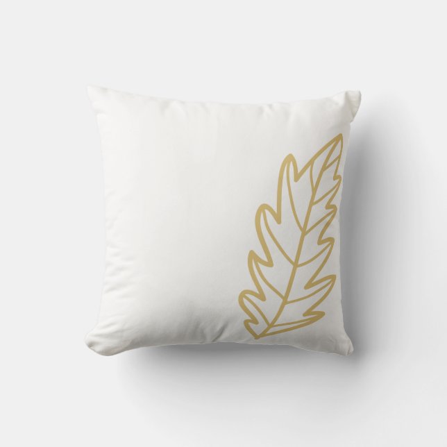 Pillow guld Löv Kudde (Framsida)