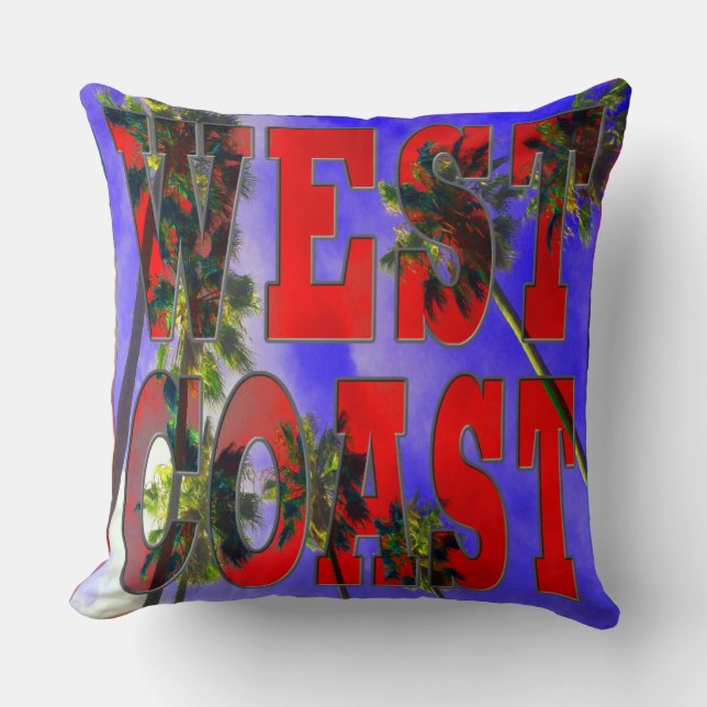 Pillow "Handflatan Himlar: Väster" Kudde (Framsida)