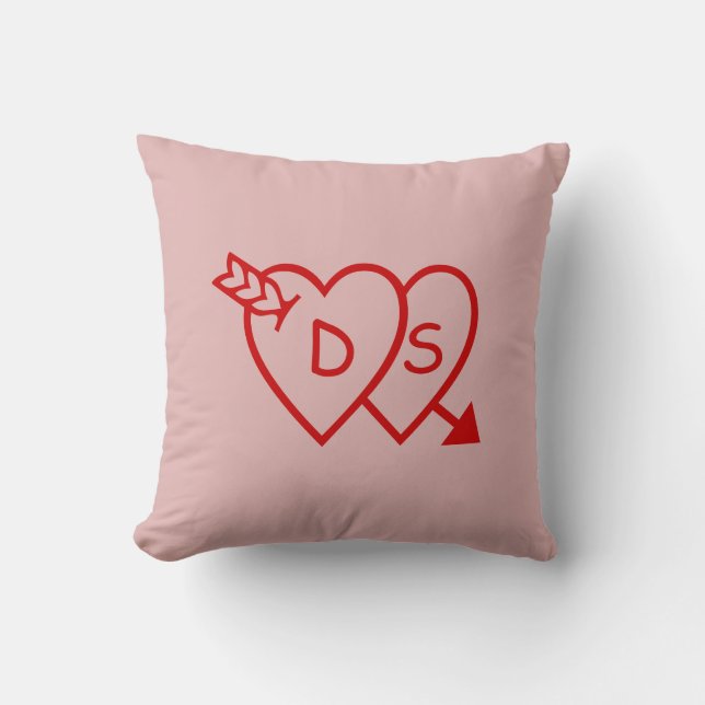 Pillow - hjärtgrafik på Valentine Kudde (Framsida)