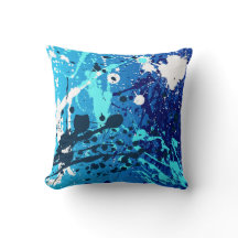 Pillow i modern abstrakt besprutad stil