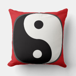 Pillow i modern abstrakt stil - yin yang kudde