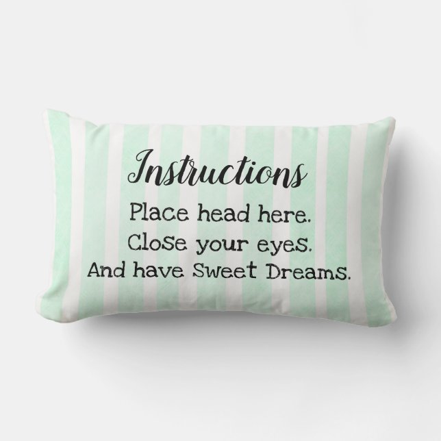 Pillow Instruction, Sweet Dreams Lumbarkudde (Framsida)