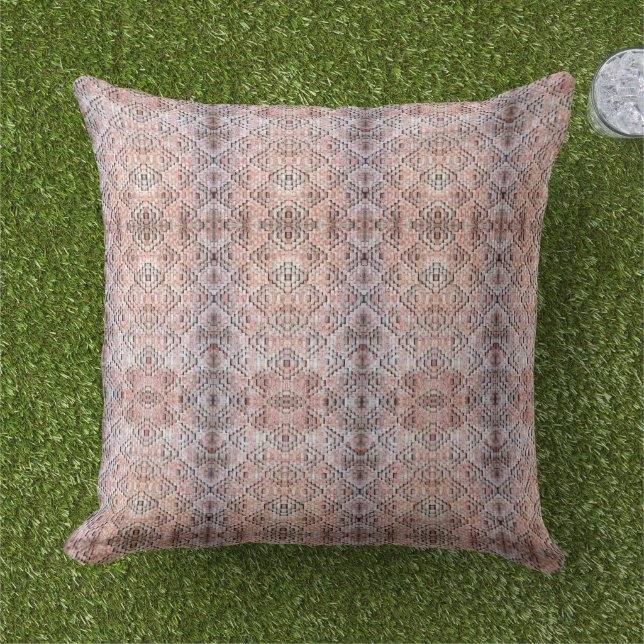 Pillow - Kaleidoskopiska röda Bricks Kudde (Gräs)