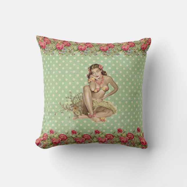 Pillow klämmer fast upp aloha kudde (Framsida)