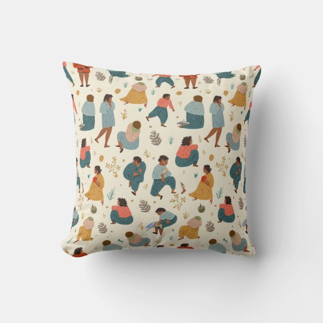 Pillow-kudde med modern mönster-design kudde (Framsida)
