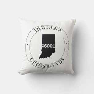 Pillow-lägesfigur för Indiana zip-kod Kudde