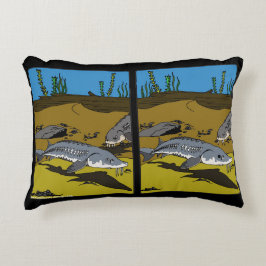 PILLOW - LAKE STURGEON COLORING PAGE - SPOT DIF PRYDNADSKUDDE