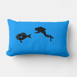 Pillow (ländrygg) - dykare och fisk lumbarkudde