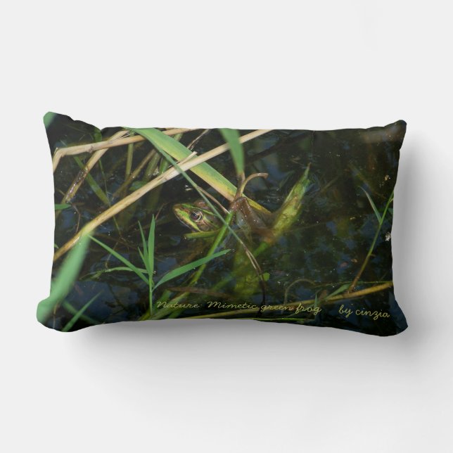 Pillow (ländrygg): Mimetisk groda i sjö Lumbarkudde (Framsida)