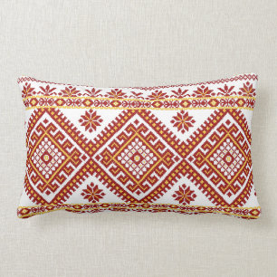 Pillow Ländrygg Ukrainsk Korsstygn Lumbarkudde