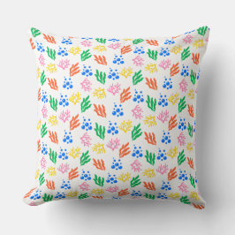 Pillow-lekande undervattenskorall, sömlös Mönster Kudde