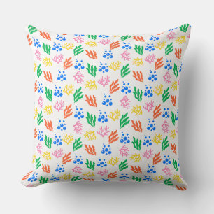 Pillow-lekande undervattenskorall, sömlös Mönster Kudde