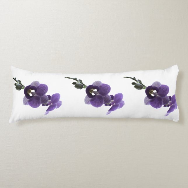 Pillow, lila, orkidé kroppskudde (Framsidan)