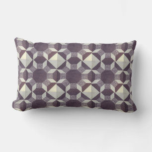 Pillow - Lila Quilt Mönster Lumbarkudde