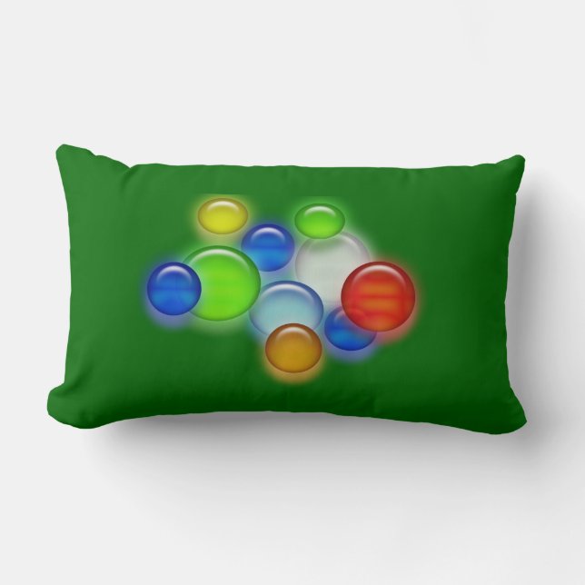 Pillow (lumbar) - Färgad Bubbles Lumbarkudde (Framsida)