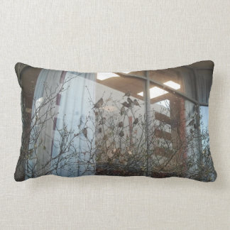 Pillow (lumbar) med små fåglar på vintern lumbarkudde