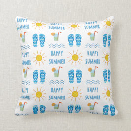 Pillow lycklig sommar Mönster Kudde
