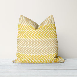 Pillow med kastor av gul senap kudde