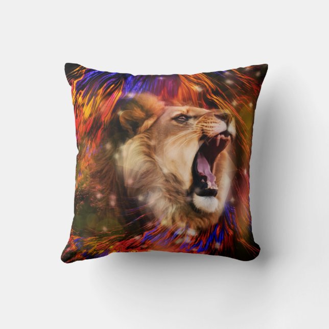 Pillow med lejon för soffa kudde (Baksida)