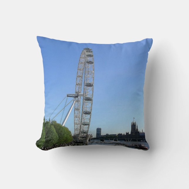 Pillow med London Öga Ferris Wheel Kudde (Framsida)