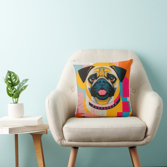 Pillow med pug kudde (Stol)