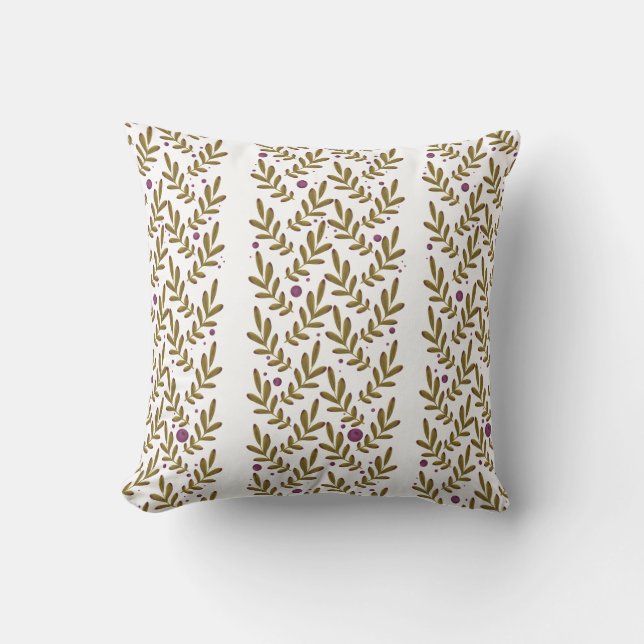 Pillow med söt botaniskt mönster kudde (Framsida)