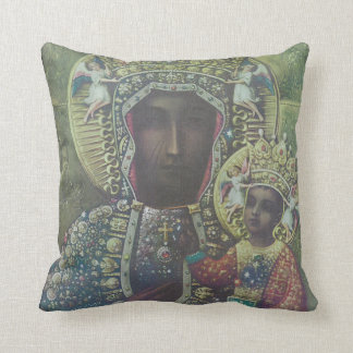 Pillow med svart madonna och barn kudde
