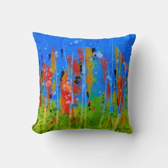 Pillow med utskuren färger kudde (Framsida)