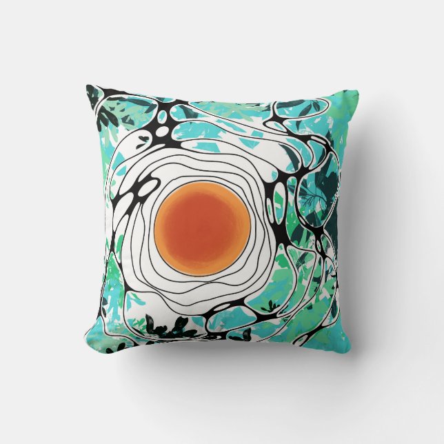 Pillow Modern Abstrakt, naturinspirerad Kudde (Framsida)