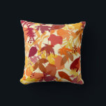 Pillow mysiga Höst löv Mönster Kudde<br><div class="desc">Mysiga höstkuddar med brunt,  burguddigt,  gult och orange löv mönster. Det här blir perfekt som en Thanksgiving-dagspresent.</div>
