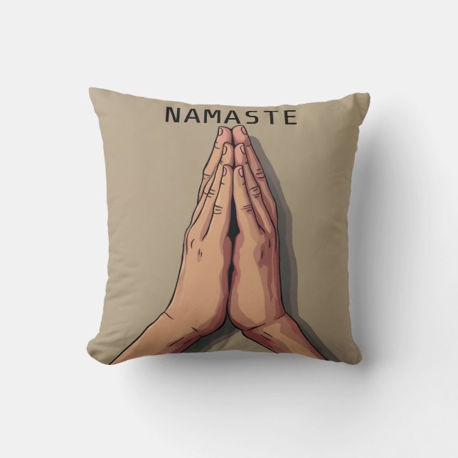 Pillow /Namaste hand yoga Pillow Kudde (Framsida)