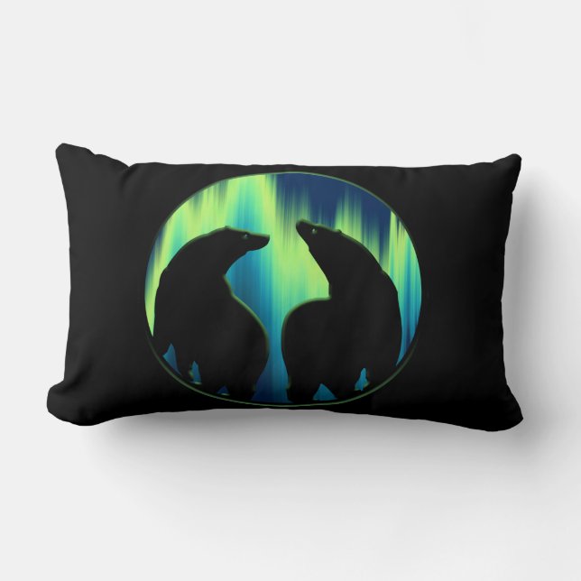 Pillow Northern Ljus Bears Pillow Lumbarkudde (Framsida)