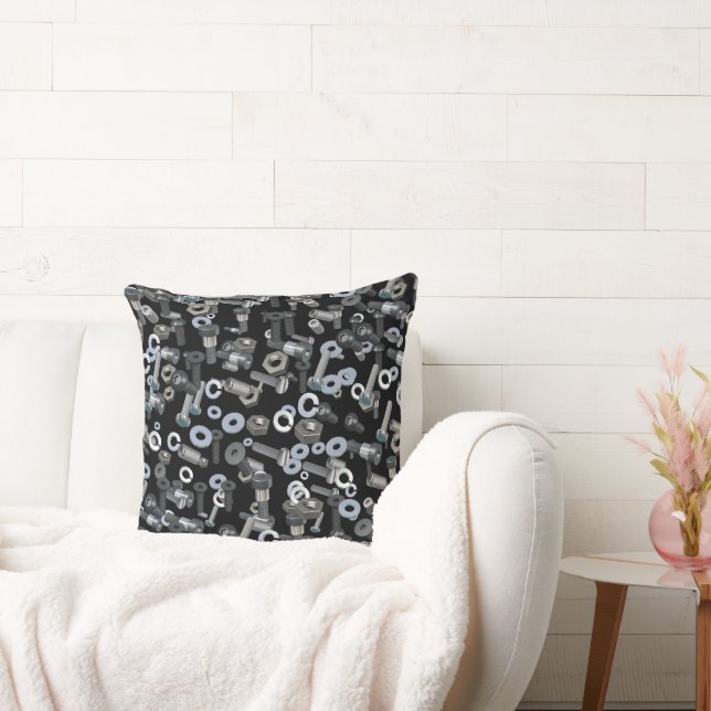 Pillow - Nöt och Bults/Ord-grafik Kudde (Soffa)