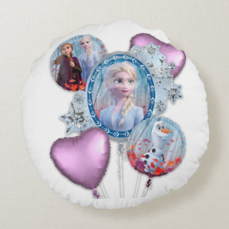 pillow of anna and elsa circular rund kudde
