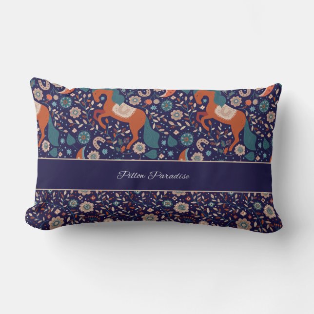 Pillow Paradise Branded Modern Art Horse Abstrakt Lumbarkudde (Framsida)