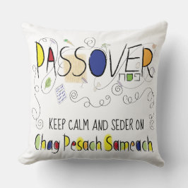 Pillow Passover 20 x 20 Chag Pesach Sameach Kudde