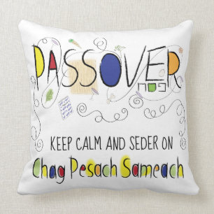 Pillow Passover 20 x 20 Chag Pesach Sameach Kudde