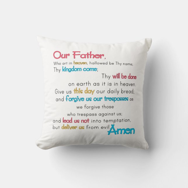 Pillow: Pillow för katolska barn i Far Kudde (Framsida)