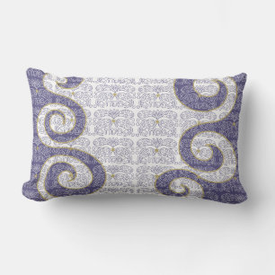 Pillow Pillow "Pesach Paisley" med Pesach Seder Lu Lumbarkudde