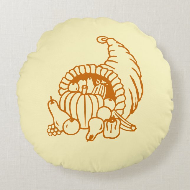 Pillow - Plüberts horn Rund Kudde (Framsidan)