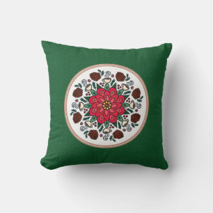 Pillow Poinsettia & Kottar Mandala Kudde