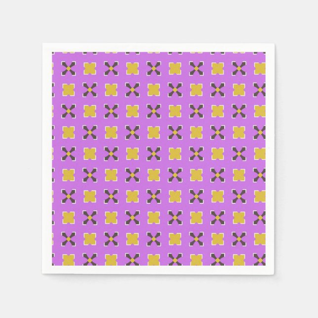 Pillow PP 51: 1 av 3 Rosa Gult Brown Pappersservett (Framsidan)