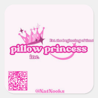 Pillow Princess Sticker | Högt kvinnligt Lesbisk Fyrkantigt Klistermärke
