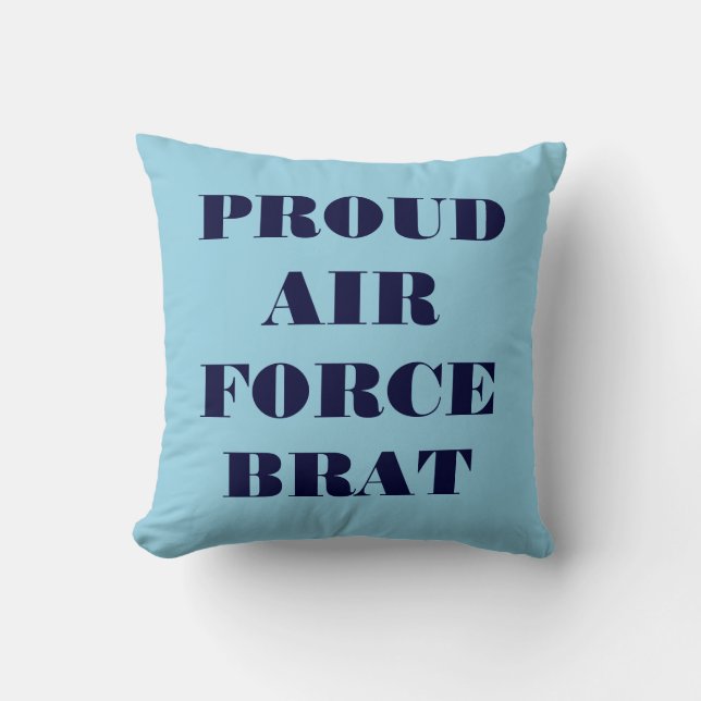 Pillow Proud Luft Force Brat Kudde (Framsida)